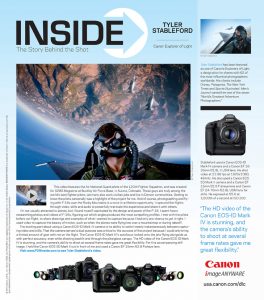Canon Ad Featuring F-16 Fighter Pilot Images