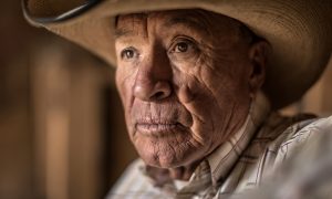 The Rugged Face of a Man Who has Farmed and Ranched his Whole Life in the Mountains of Colorado. Tyler Stableford Photographs.
