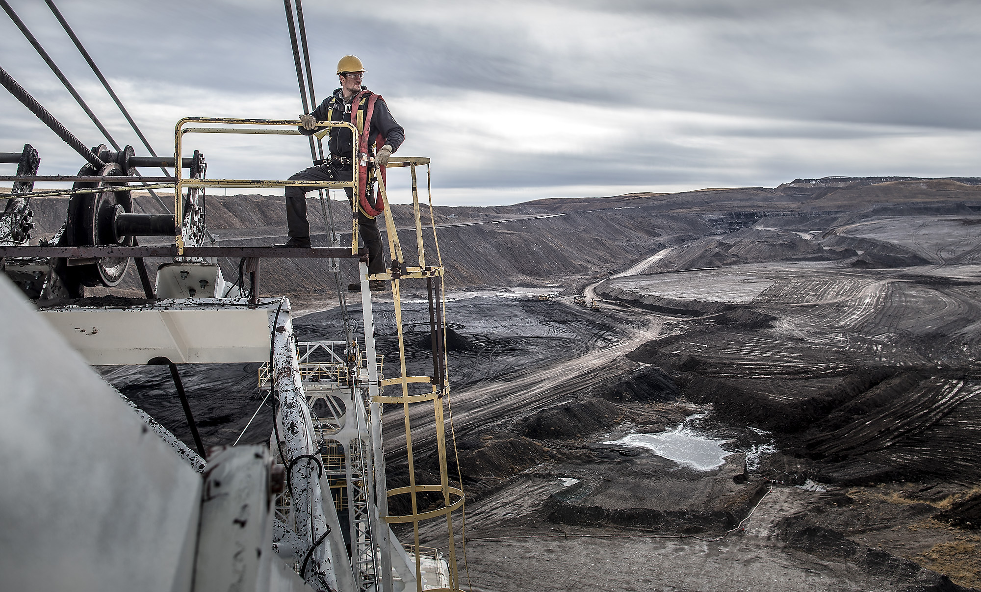 In Colorado, an Open Pit Coal Mine is the Backdrop for this Workwear Photo Ad Campaign. A Professional Photographer Captures the Grit and Hard Work Necessary.