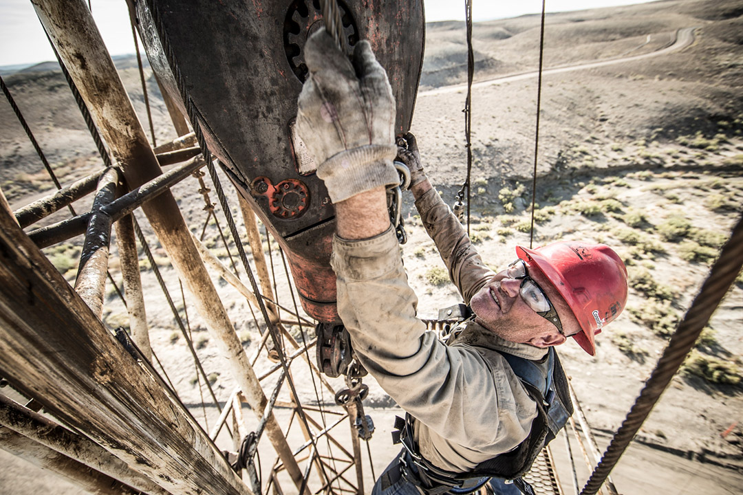 In this Professional Photoshoot for the Workboot Brand, Ariat, Workers are Photographed on Active Oil Rigs in Eastern Utah.