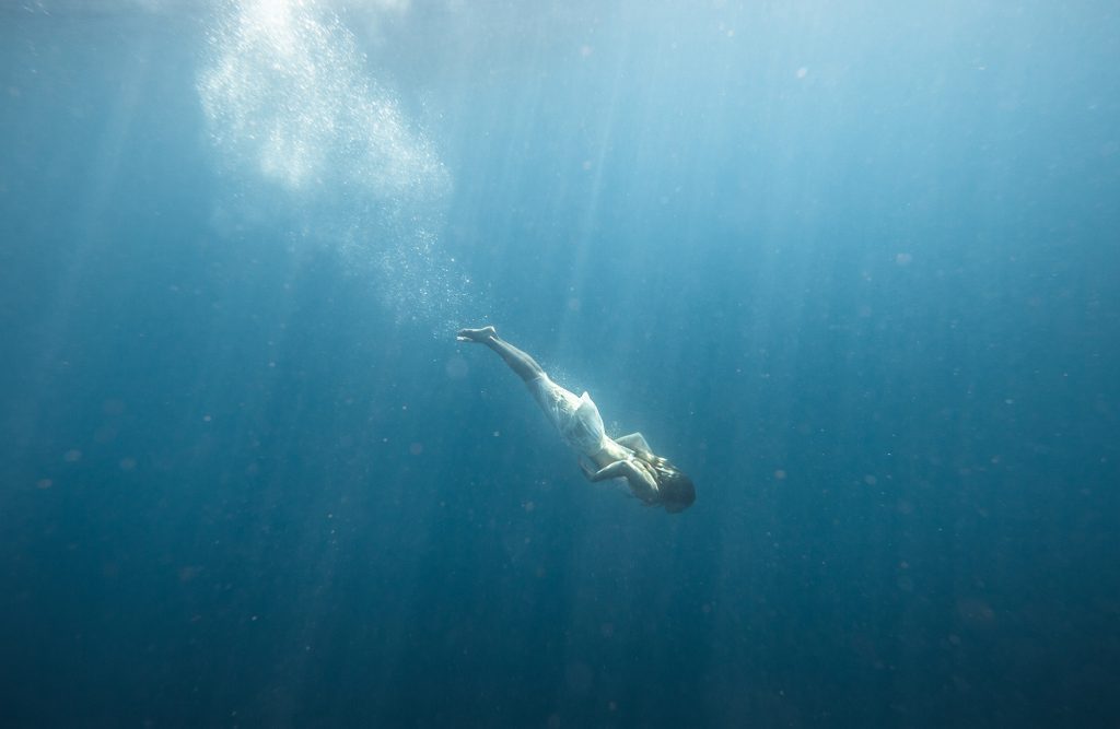 This Photograph Perfectly Captures the Power, Endurance and Bravery of this Graceful Swimmer as She Seeks to Position Herself Deep Below the Surface.