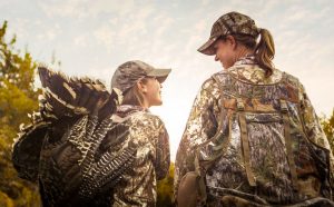 Hunting is a Generational Activity. This Mother and Daughter Team Successfully Shot a Large Turkey.