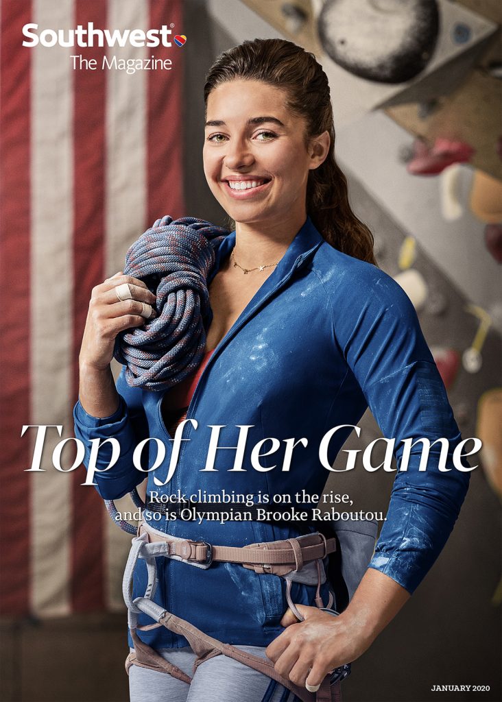 Olympic Climber Brooke Raboutou Portrait for Southwest Airlines Magazine