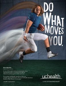 Do What Moves You | Ad for UCHealth with a jumping football player